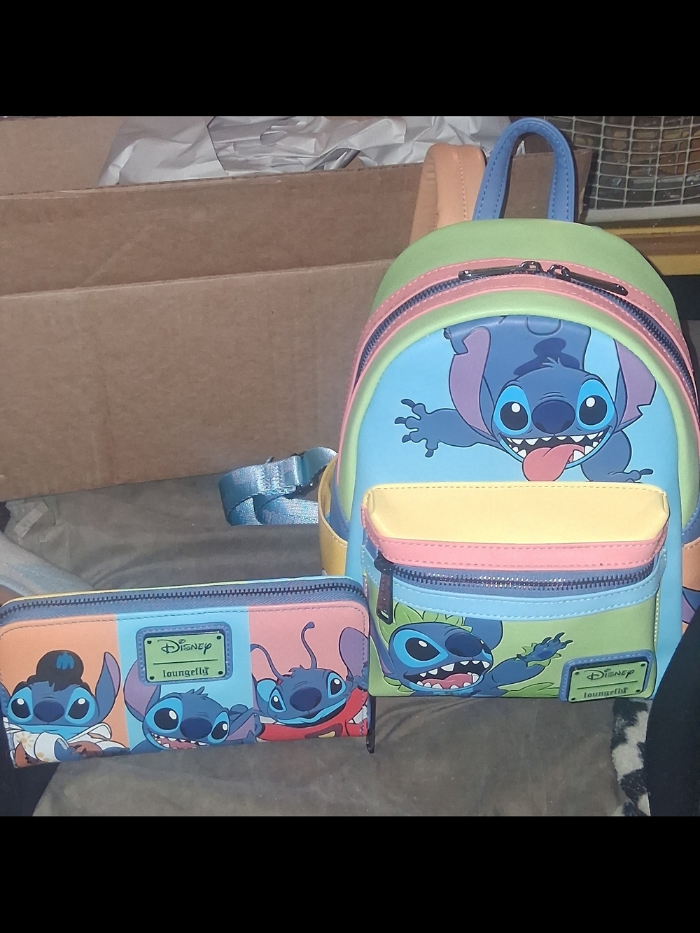 Loungefly Stitch Mini Backpack with Matching Wallet